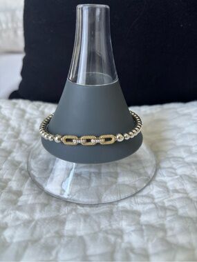 LAGOS Two-Tone Beaded Bracelet with Diamond and Gold Link Accent